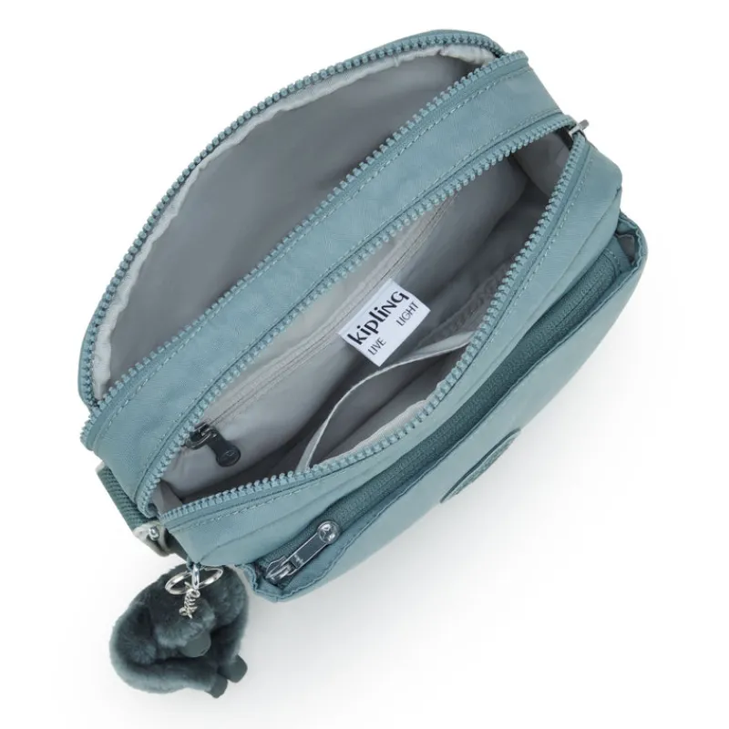 Kipling Shoulder Bags | Crossbodys-ABANU M Versatile Medium Crossbody with Adjustable Shoulder Strap - Relaxed Grey (blue)