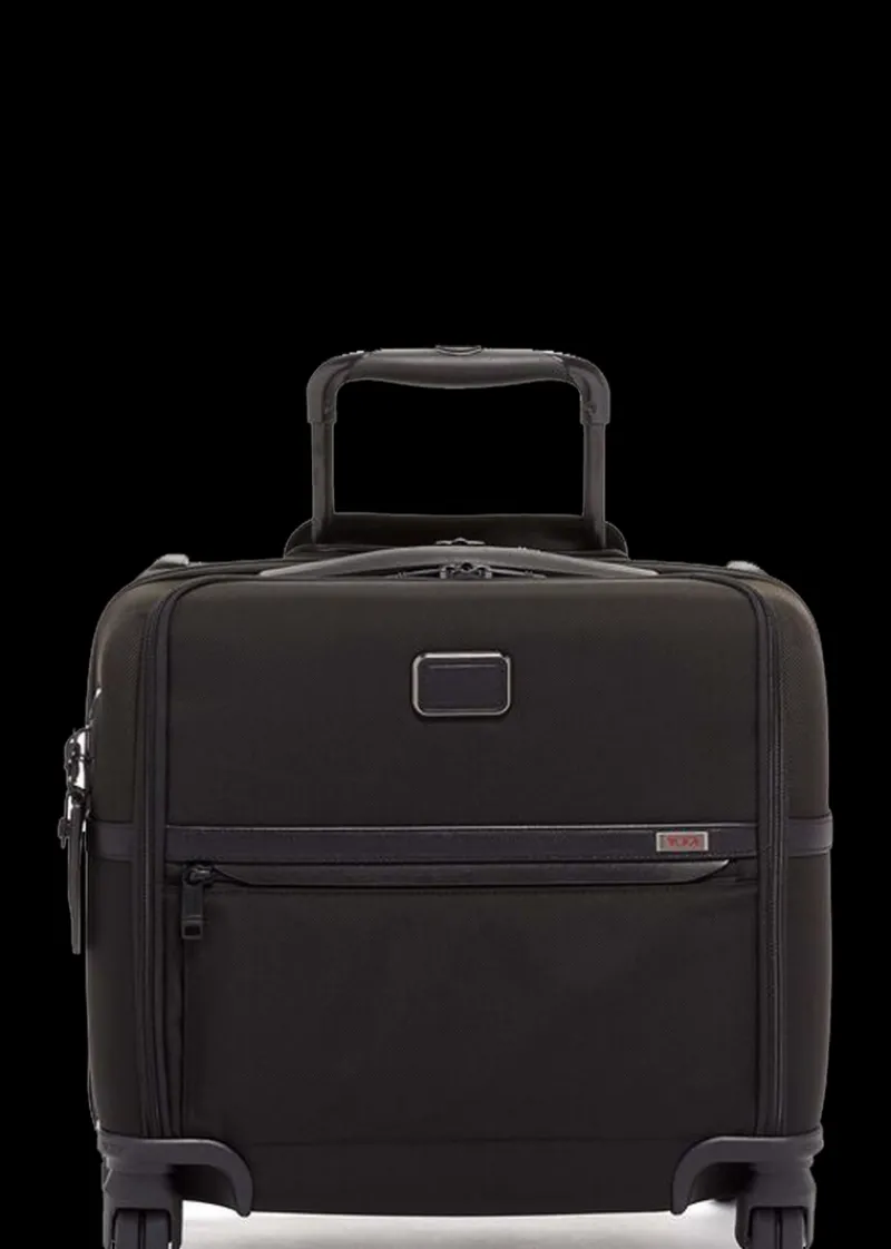 Tumi Softside Luggage | Spinner (4 Wheel)-Alpha 3 Compact 4 Wheeled Brief - Black