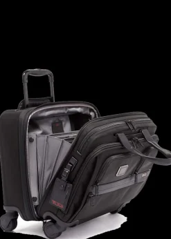 Tumi Cabin Luggage-Alpha 3 Deluxe 4 Wheeled Laptop Case Brief - Black