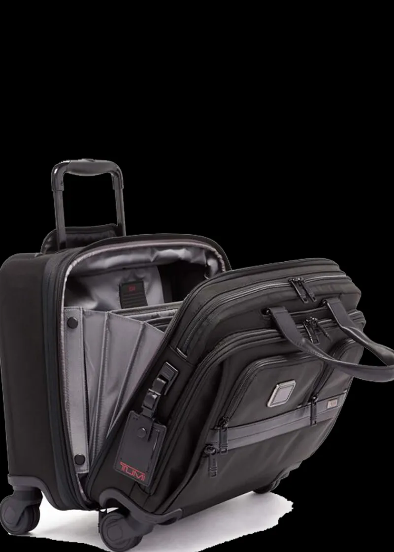 Tumi Cabin Luggage-Alpha 3 Deluxe 4 Wheeled Laptop Case Brief - Black