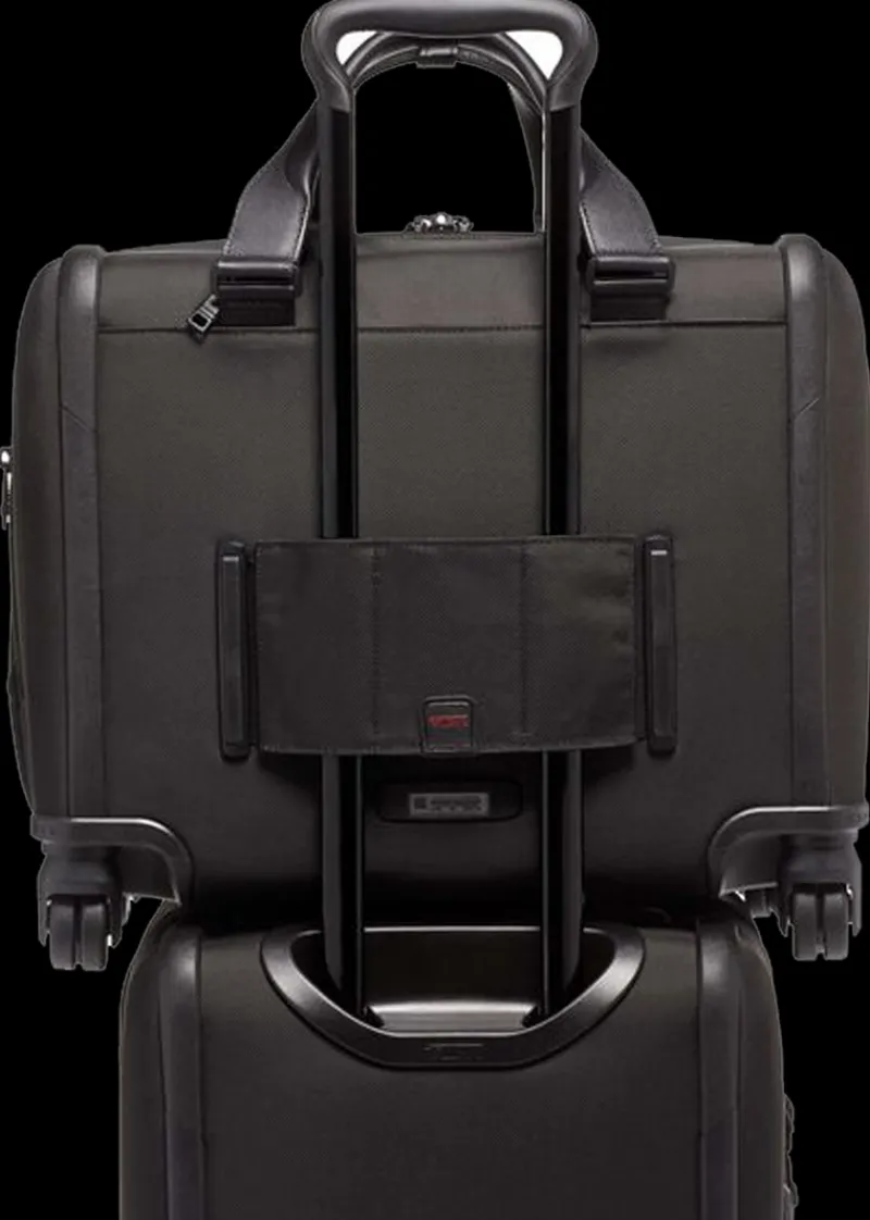 Tumi Cabin Luggage-Alpha 3 Deluxe 4 Wheeled Laptop Case Brief - Black