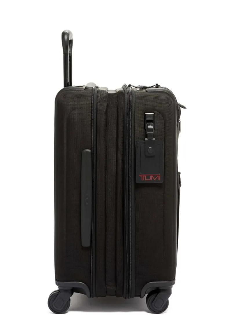 Tumi Spinner (4 Wheel) | Cabin Luggage-Alpha 3 International Dual Access 4 Wheeled Carry-On - Black