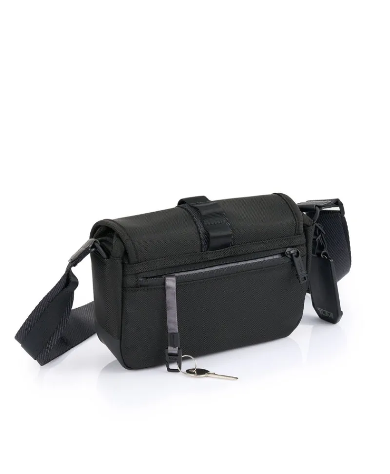 London Luggage Crossbodys-ALPHA BRAVO Compass Flap Crossbody - Black