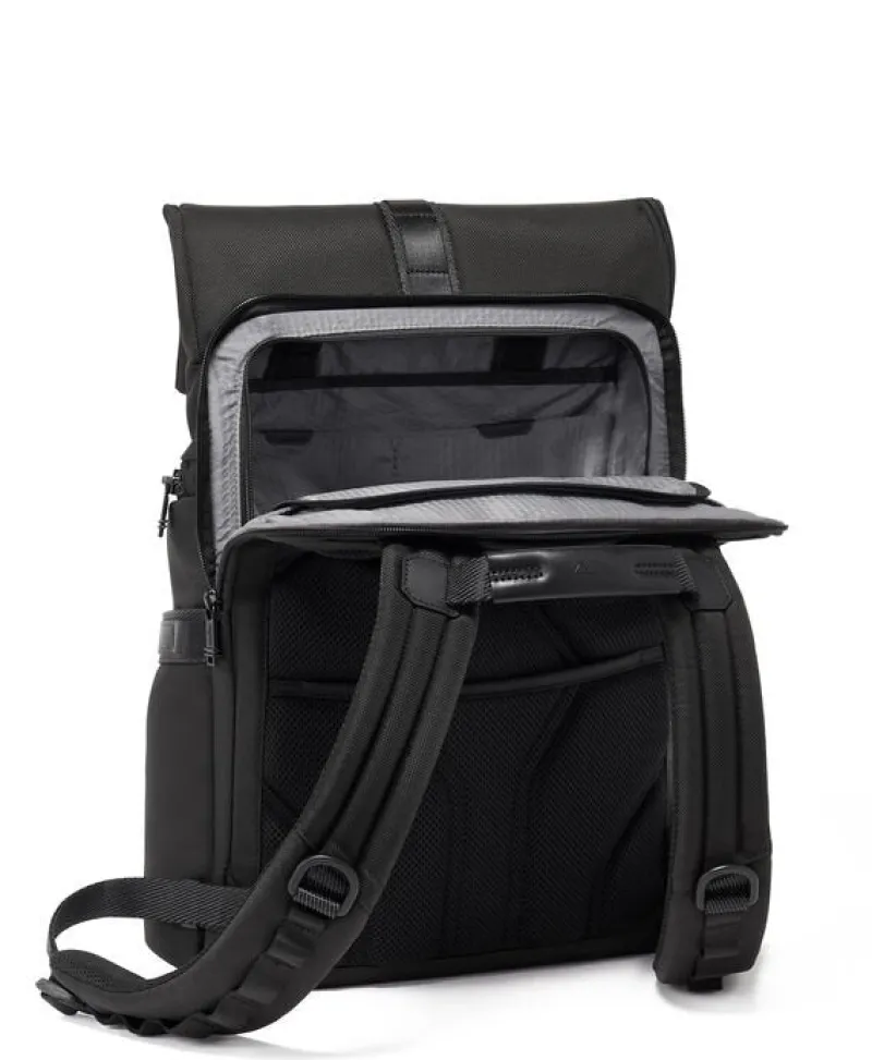 Tumi Backpacks-Alpha Bravo Logistics Flap Lid Backpack - Black