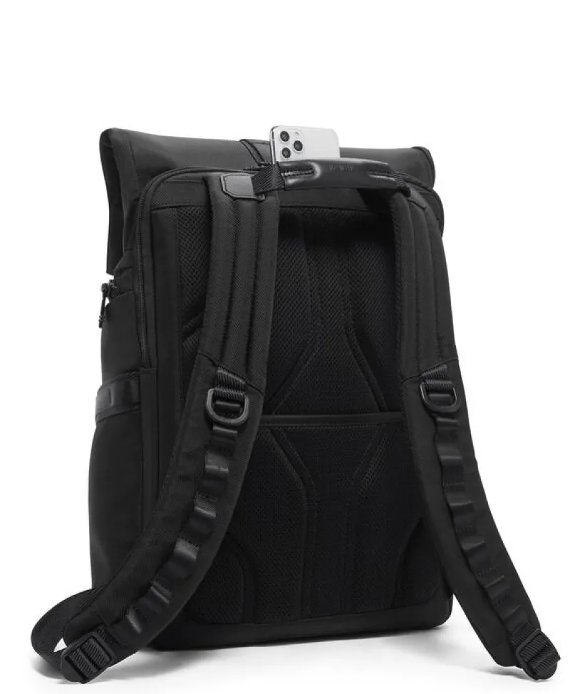 Tumi Backpacks-Alpha Bravo Logistics Flap Lid Backpack - Black