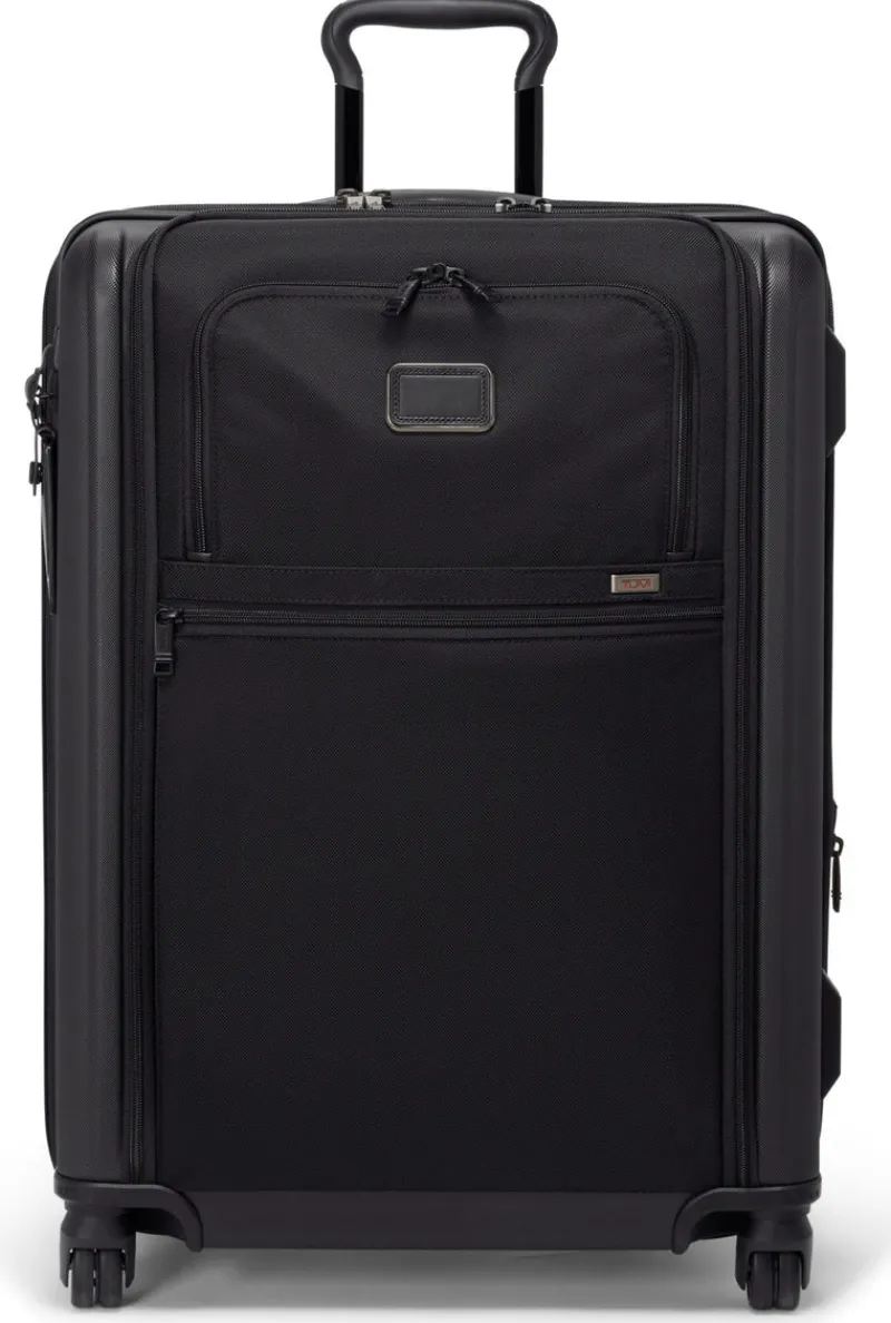 Tumi Spinner (4 Wheel) | Hardside Luggage-ALPHA HYBRID 4 Wheeled Medium Trip Checked Expandable Luggage Large - Black