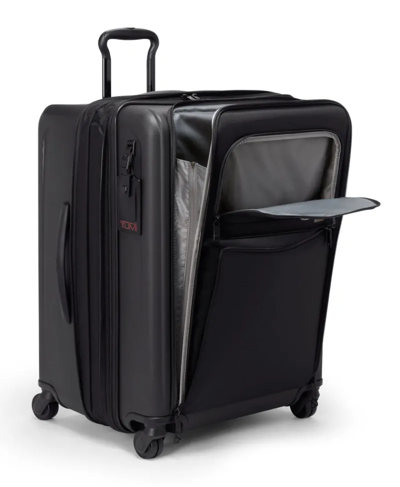 Tumi Spinner (4 Wheel) | Hardside Luggage-ALPHA HYBRID 4 Wheeled Medium Trip Checked Expandable Luggage Large - Black