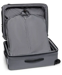 London Luggage Spinner (4 Wheel) | Softside Luggage-ALPHA X Short Trip 4 Wheeled Expandable Checked Luggage 66cm - Meteor Grey