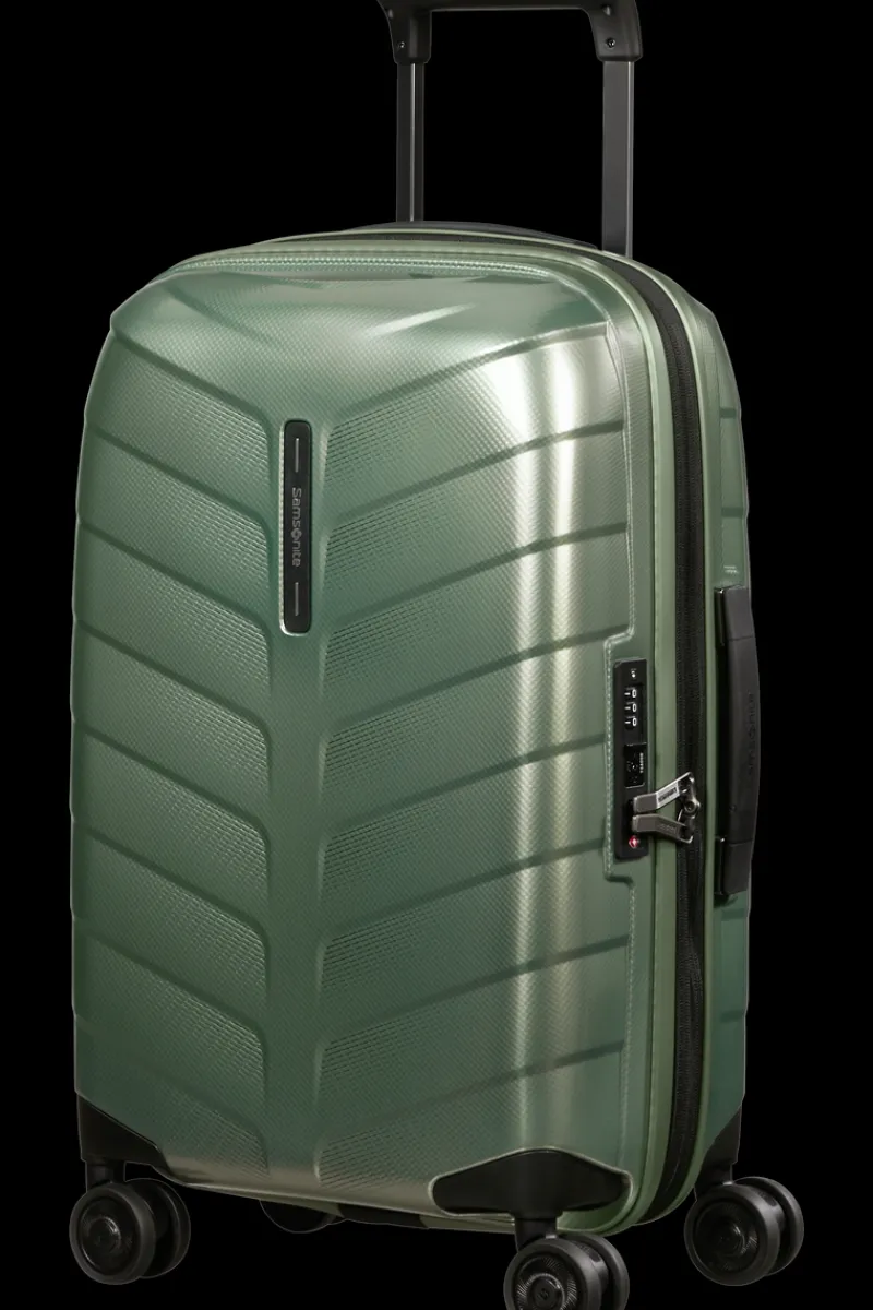 Samsonite Spinner (4 Wheel) | Hardside Luggage-ATTRIX Spinner Expandable (4 wheels) 55cm (23/26cm) - Basil Green