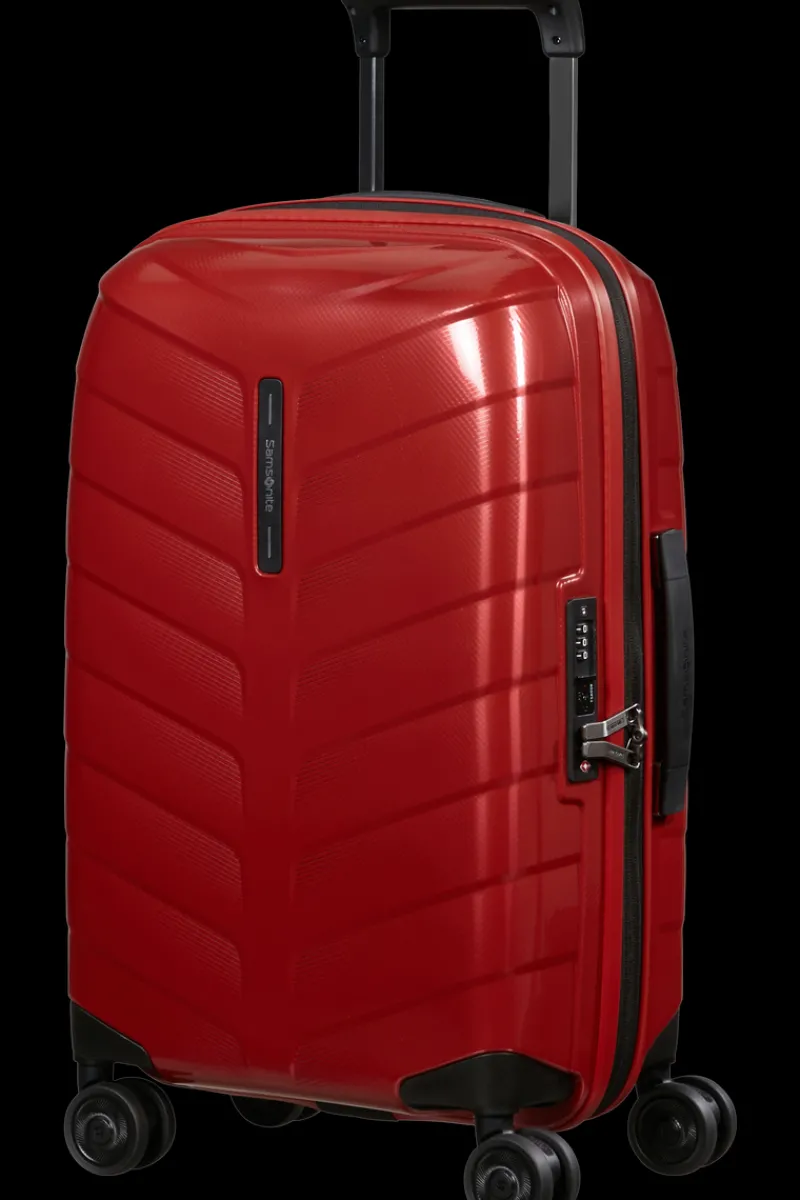 Samsonite Spinner (4 Wheel) | Hardside Luggage-ATTRIX Spinner Expandable (4 wheels) 55cm (23/26cm) - Red