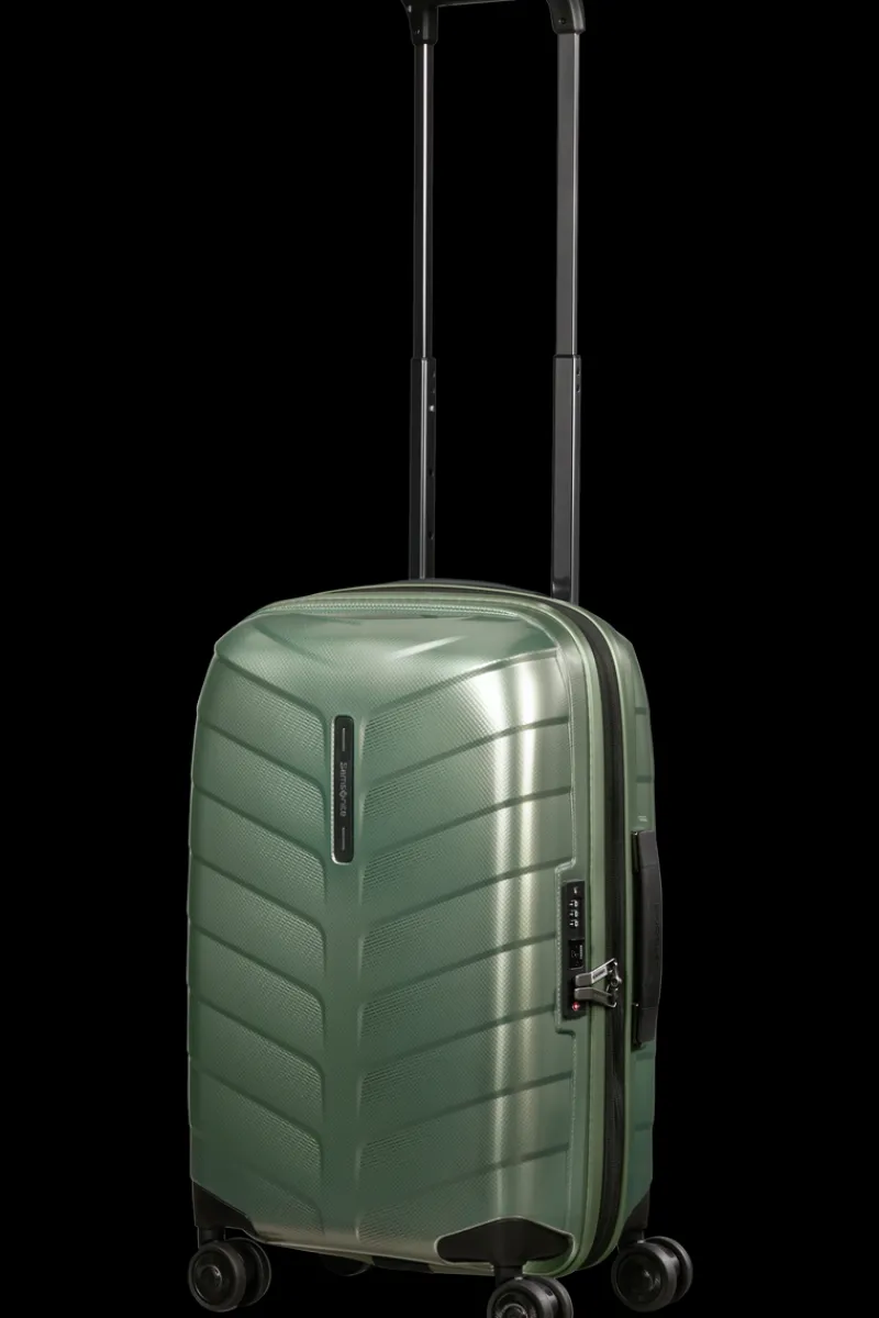 Samsonite Spinner (4 Wheel) | Hardside Luggage-ATTRIX Spinner Expandable (4 wheels) 55cm (23/26cm) - Basil Green