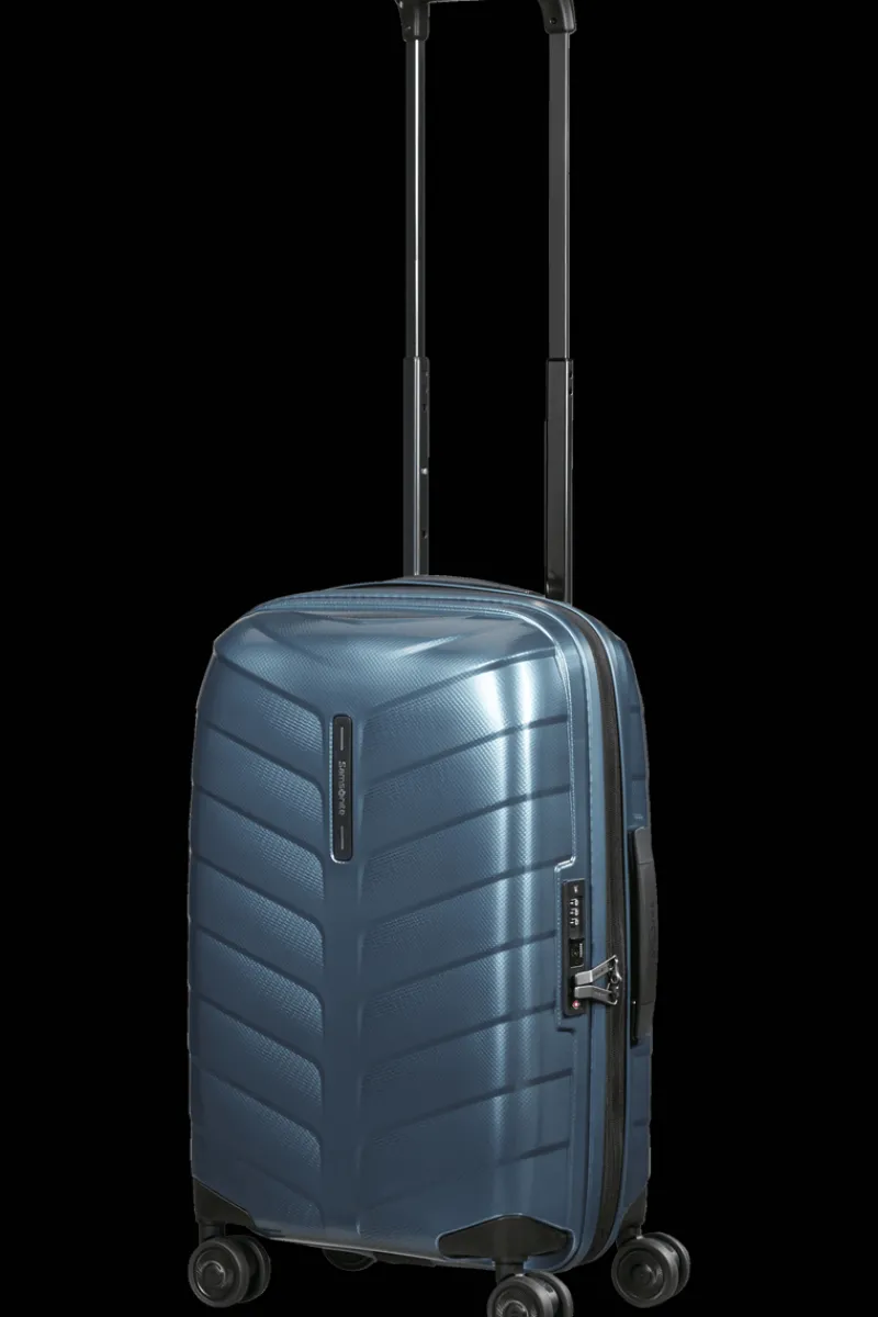 Samsonite Spinner (4 Wheel) | Hardside Luggage-ATTRIX Spinner Expandable (4 wheels) 55cm (23/26cm) - Steel Blue