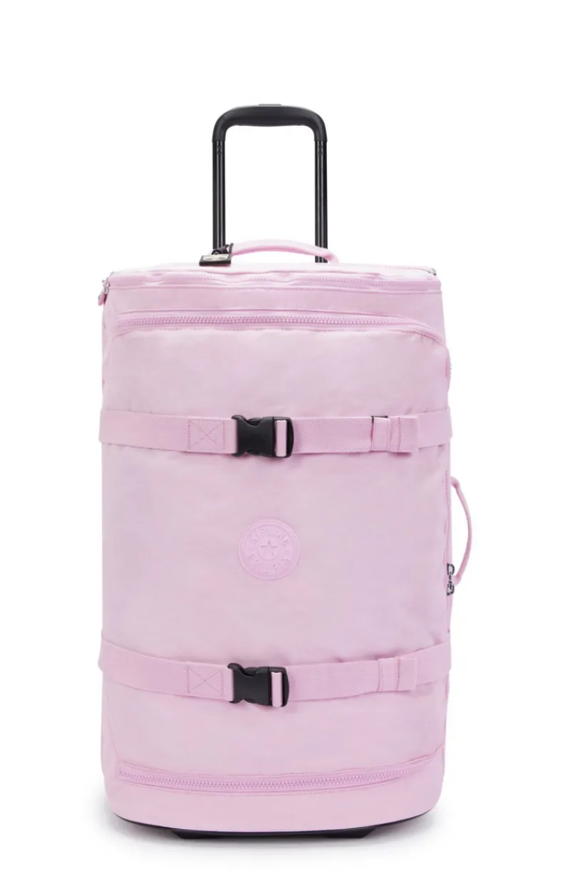 Kipling Softside Luggage-AVIANA Medium Wheeled Suitcase - Blooming Pink