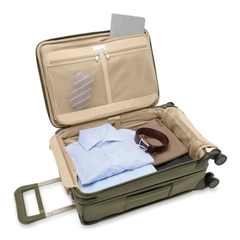Briggs & Riley Spinner (4 Wheel)-BASELINE Essential Carry-On Spinner - Olive