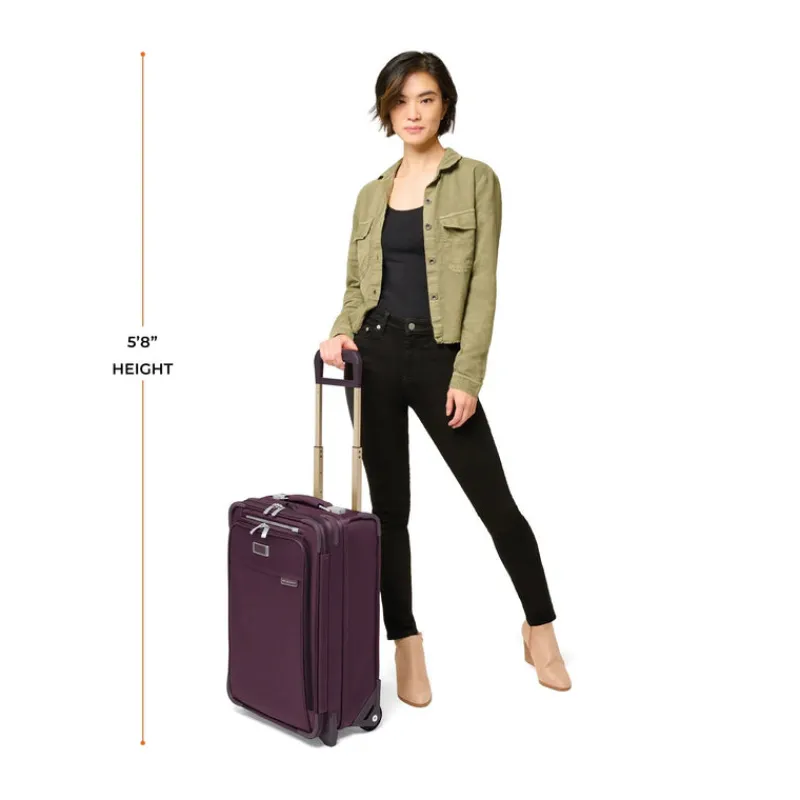 Briggs & Riley Upright (2 Wheel) | Cabin Luggage-BASELINE Limited Edition Essential 2-Wheel Expandable Carry-On - Plum