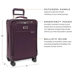 Briggs & Riley Spinner (4 Wheel) | Cabin Luggage-BASELINE Limited Edition Essential Carry-On Spinner - Plum