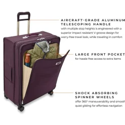 Briggs & Riley Spinner (4 Wheel) | Softside Luggage-BASELINE Limited Edition Extra Large Expandable Spinner - Plum
