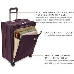 Briggs & Riley Spinner (4 Wheel) | Softside Luggage-BASELINE Limited Edition Large Expandable Spinner - Plum