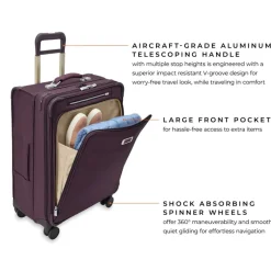 Briggs & Riley Spinner (4 Wheel) | Softside Luggage-BASELINE Limited Edition Medium Expandable Spinner - Plum