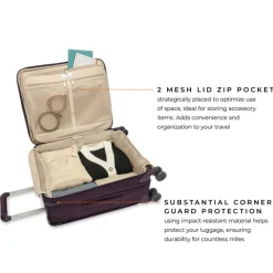 Briggs & Riley Spinner (4 Wheel) | Softside Luggage-BASELINE Limited Edition Global Carry-On Spinner - Plum