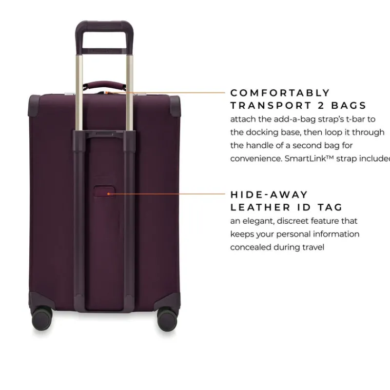 Briggs & Riley Spinner (4 Wheel) | Softside Luggage-BASELINE Limited Edition Medium Expandable Spinner - Plum