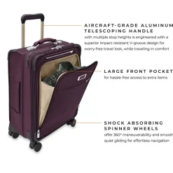 Briggs & Riley Spinner (4 Wheel) | Softside Luggage-BASELINE Limited Edition Global Carry-On Spinner - Plum