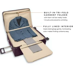 Briggs & Riley Spinner (4 Wheel) | Softside Luggage-BASELINE Limited Edition Extra Large Expandable Spinner - Plum