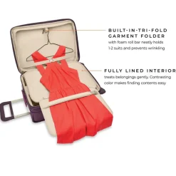 Briggs & Riley Upright (2 Wheel) | Cabin Luggage-BASELINE Limited Edition Essential 2-Wheel Expandable Carry-On - Plum
