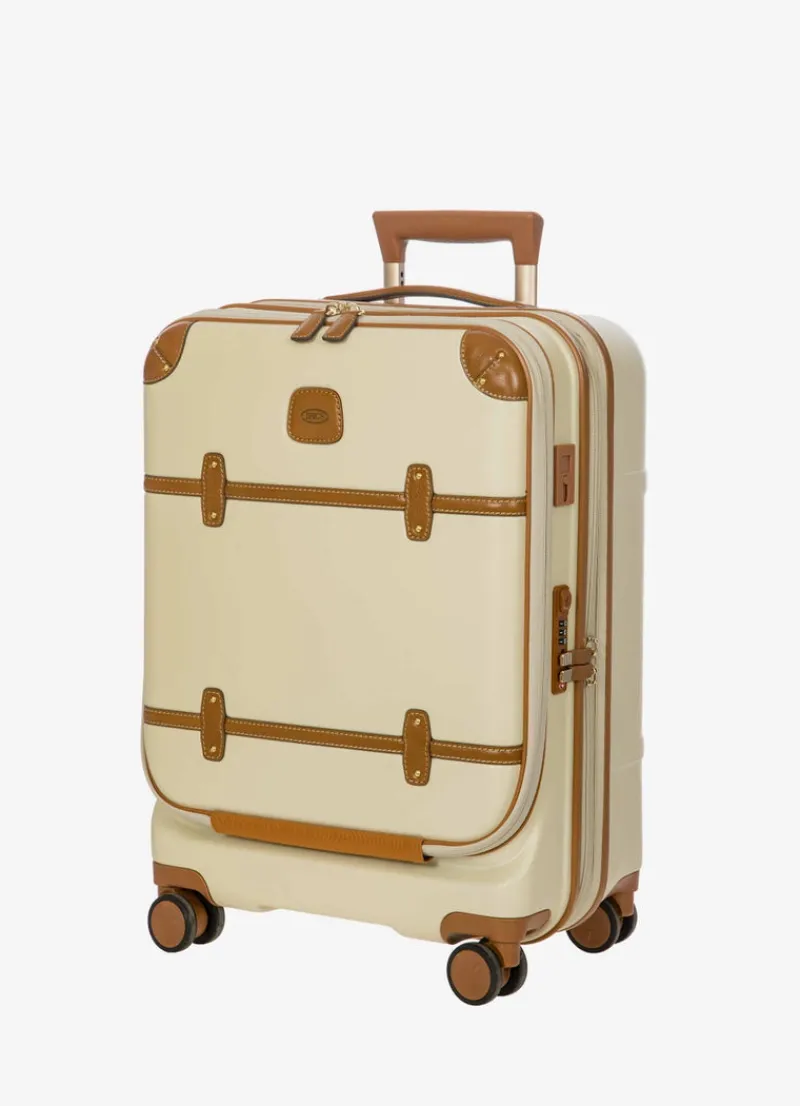 Brics Spinner (4 Wheel) | Hardside Luggage-Bellagio 3 Business Cabin Trolley - Cream