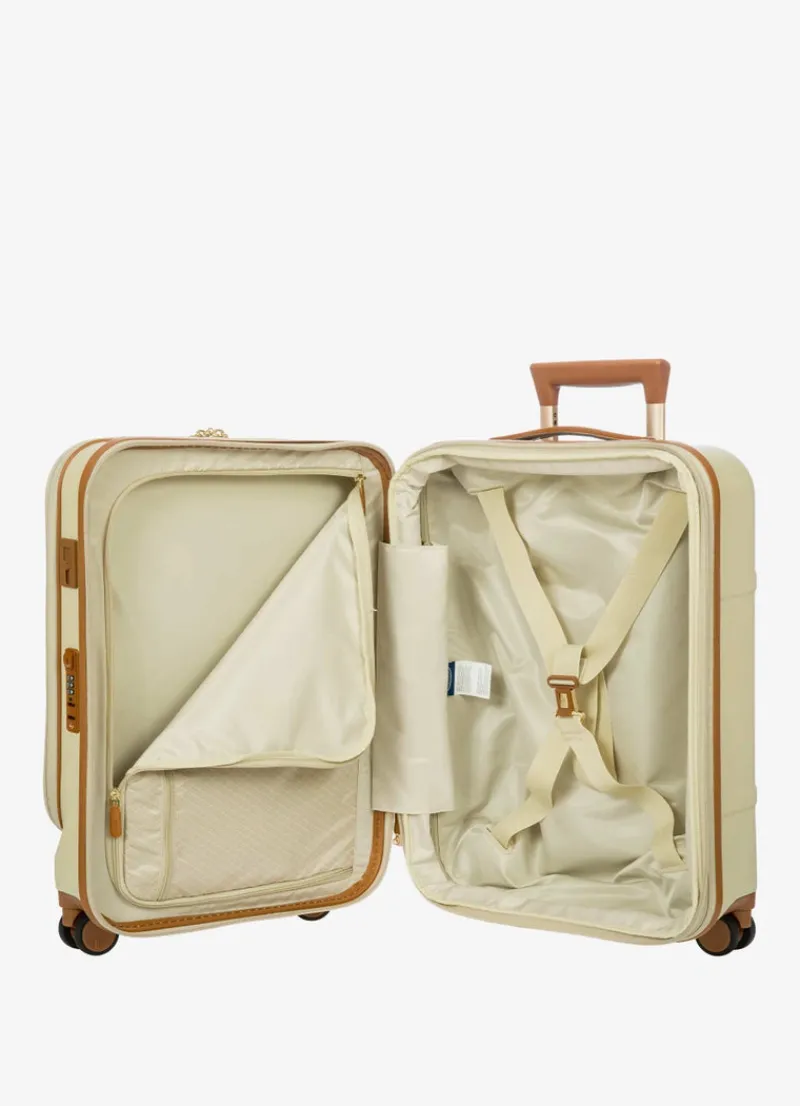 Brics Spinner (4 Wheel) | Hardside Luggage-Bellagio 3 Business Cabin Trolley - Cream