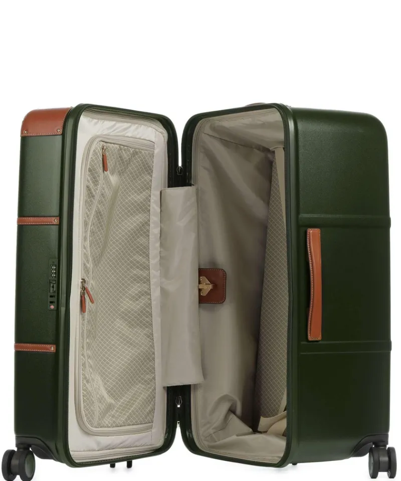Brics Spinner (4 Wheel) | Hardside Luggage-Bellagio 3 Medium Travel Trunk - Olive