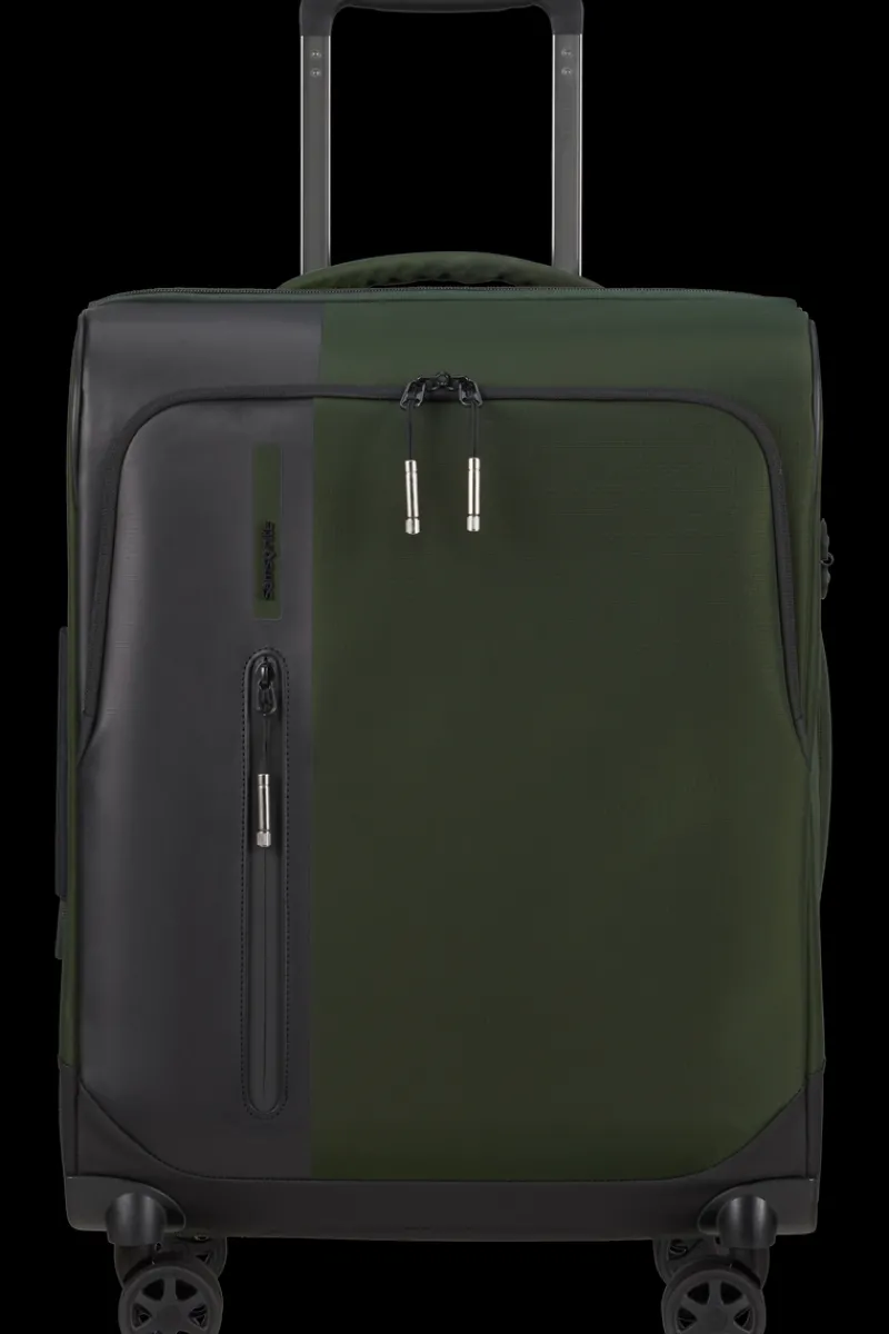 Samsonite Spinner (4 Wheel) | Softside Luggage-BIZ2GO TRVL Spinner (4 wheels) 55cm - Earth Green