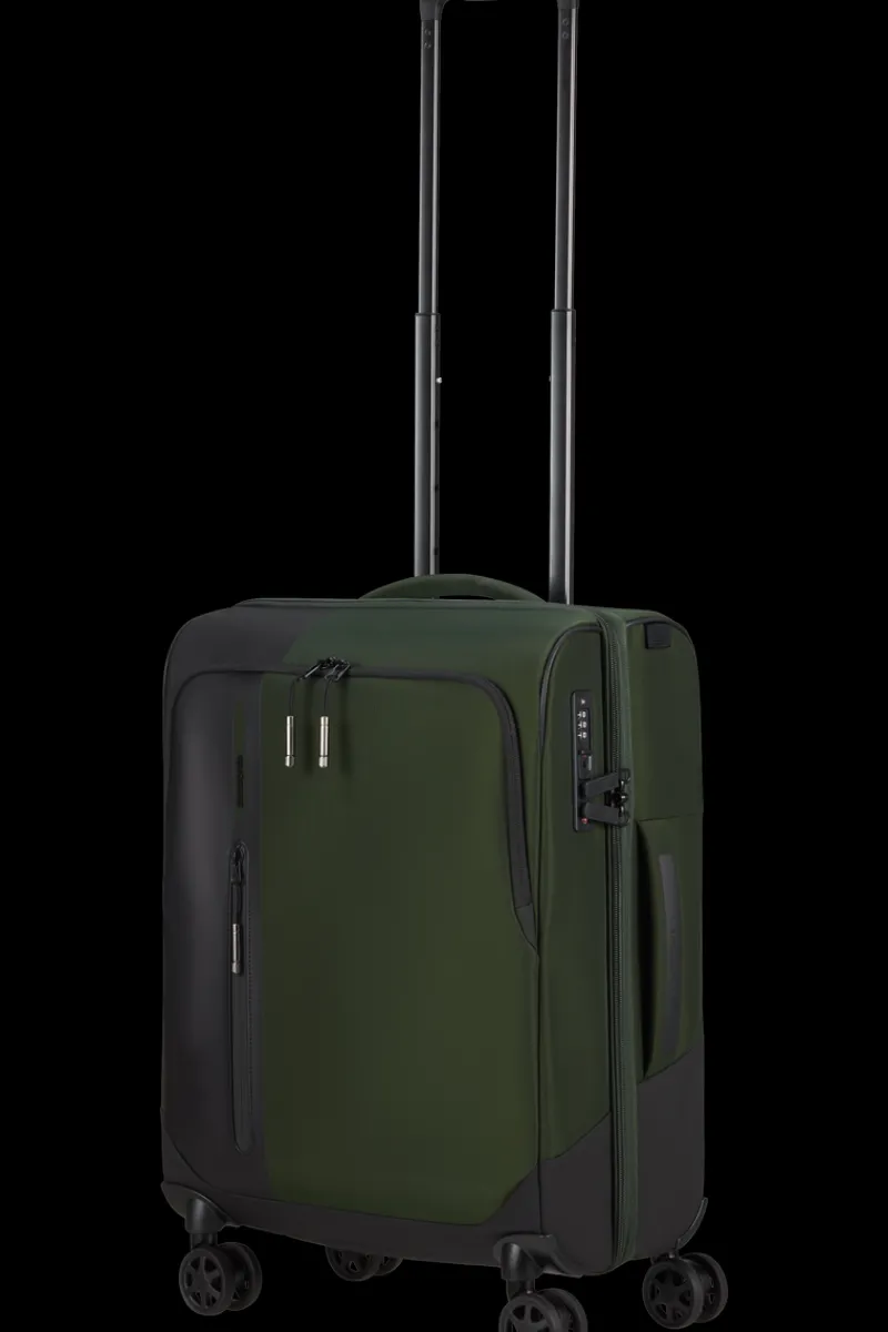 Samsonite Spinner (4 Wheel) | Softside Luggage-BIZ2GO TRVL Spinner (4 wheels) 55cm - Earth Green