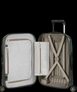 Samsonite Spinner (4 Wheel) | Hardside Luggage-C-Lite Spinner (4 wheels) 55cm Cabin - Metallic Green