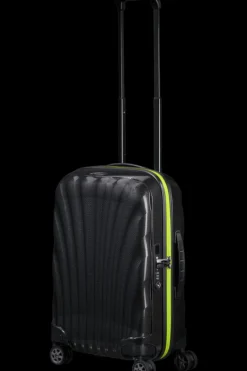 Samsonite Spinner (4 Wheel) | Hardside Luggage-C-Lite Spinner (4 wheels) 55cm Expandable Cabin - Black/Lime