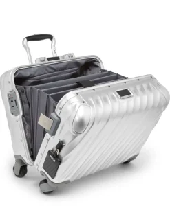 Tumi Spinner (4 Wheel) | Hardside Luggage-19 Degree Aluminium Compact Carry On - Silver