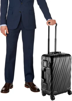Tumi Spinner (4 Wheel) | Aluminium Luggage-19 Degree Aluminium International Carry-On - Matte Black
