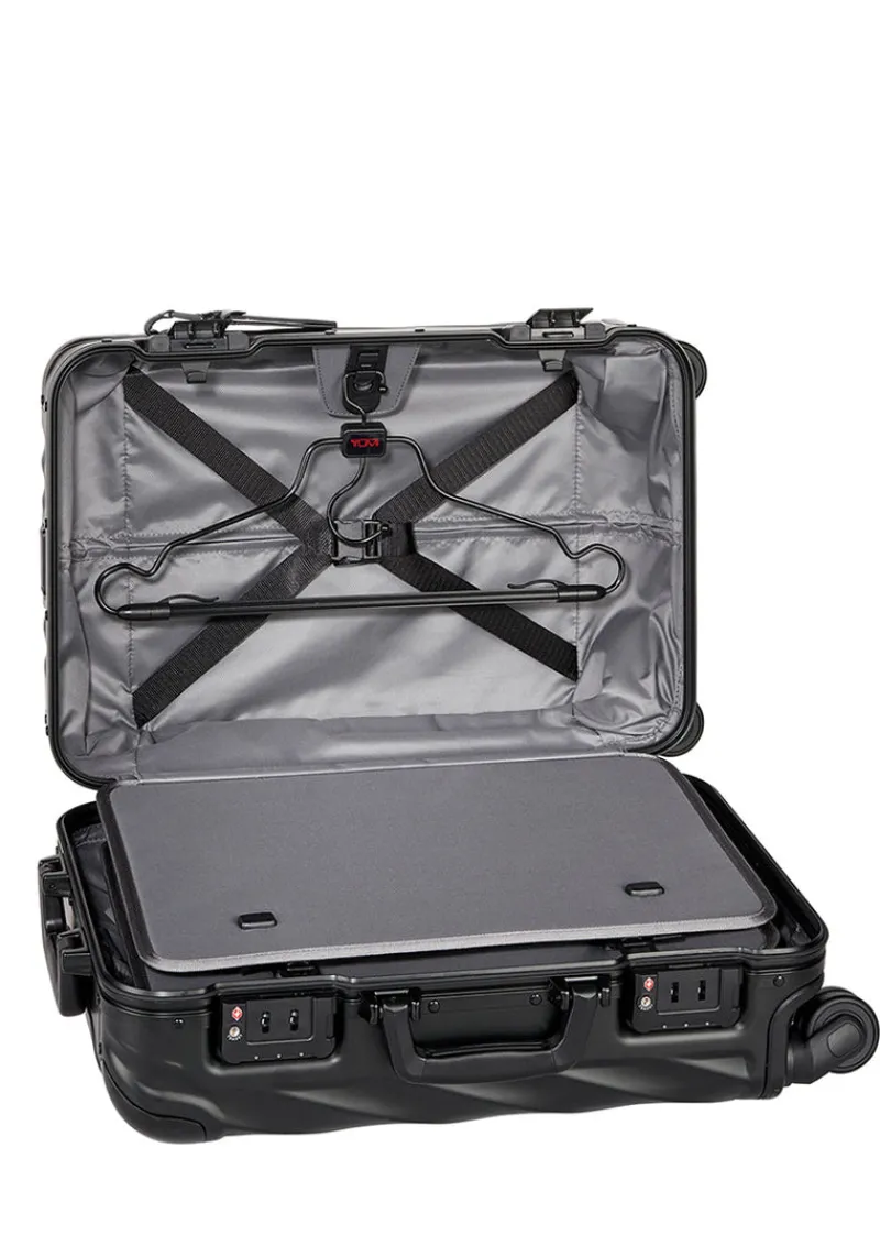 Tumi Spinner (4 Wheel) | Aluminium Luggage-19 Degree Aluminium International Carry-On - Matte Black