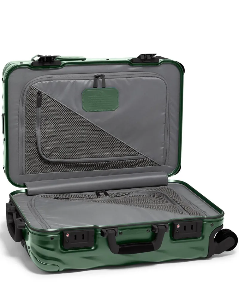 London Luggage Spinner (4 Wheel) | Hardside Luggage-19 Degree Aluminium International Carry-On 56cm - Texture Forest Green