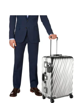 Tumi Spinner (4 Wheel) | Aluminium Luggage-19 Degree Aluminium Short Trip Packing Case - Silver