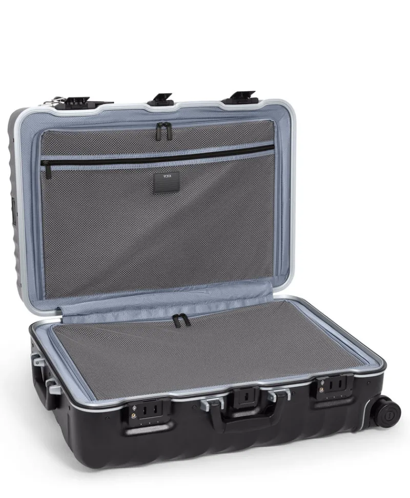 Tumi Spinner (4 Wheel) | Hardside Luggage-19 Degree Frame Short Trip 4 Wheeled Checked Luggage 66cm - Black Texture