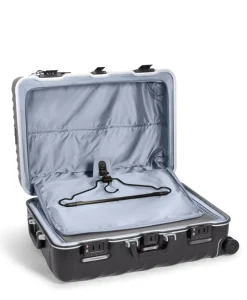 Tumi Spinner (4 Wheel) | Hardside Luggage-19 Degree Frame Short Trip 4 Wheeled Checked Luggage 66cm - Black Texture