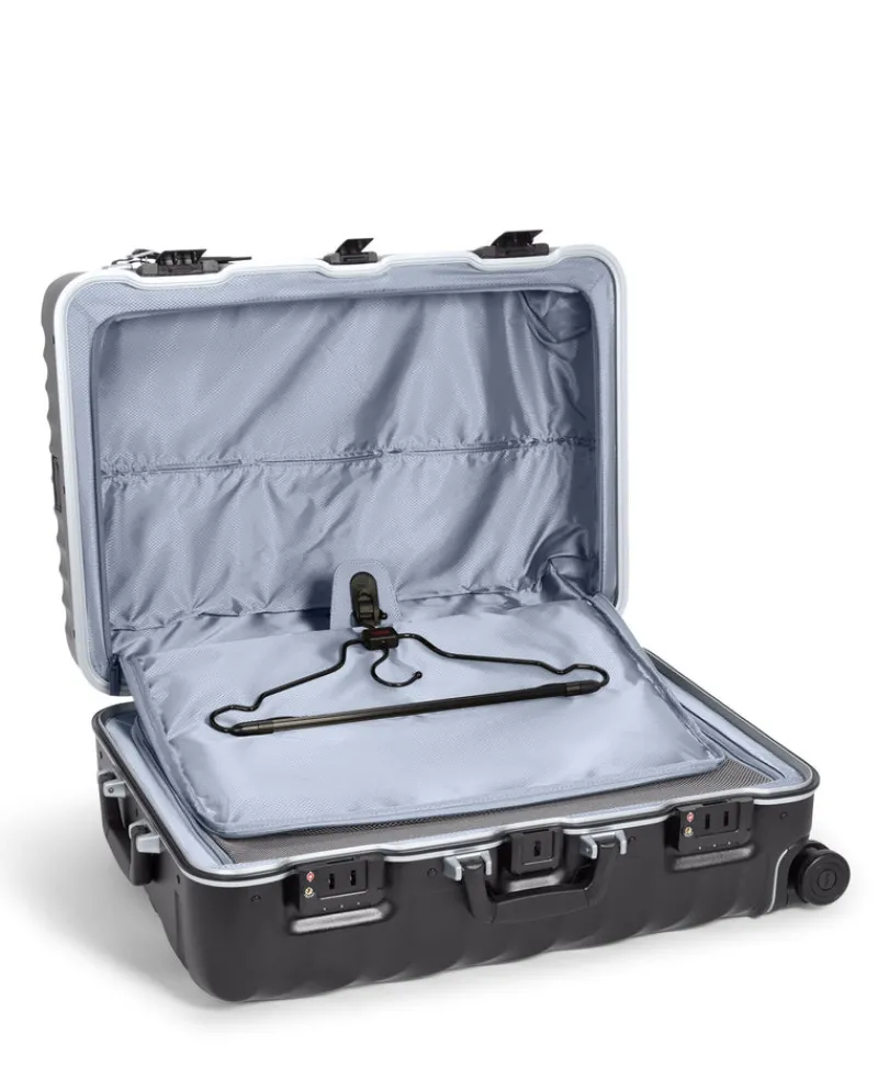 Tumi Spinner (4 Wheel) | Hardside Luggage-19 Degree Frame Short Trip 4 Wheeled Checked Luggage 66cm - Black Texture