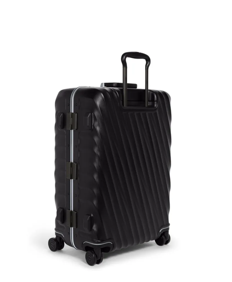 Tumi Spinner (4 Wheel) | Hardside Luggage-19 Degree Frame Short Trip 4 Wheeled Checked Luggage 66cm - Black Texture