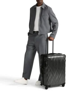 London Luggage Hardside Luggage | Cabin Luggage-19 Degree Lite Short Trip Checked Luggage 66 cm - Titanium