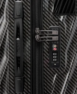 London Luggage Hardside Luggage | Cabin Luggage-19 Degree Lite Short Trip Checked Luggage 66 cm - Black/Graphite