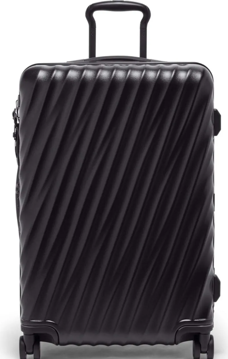 Tumi Hardside Luggage | Cabin Luggage-19 Degree Short Trip Expandable 4 Wheeled Packing Case - Black Textured