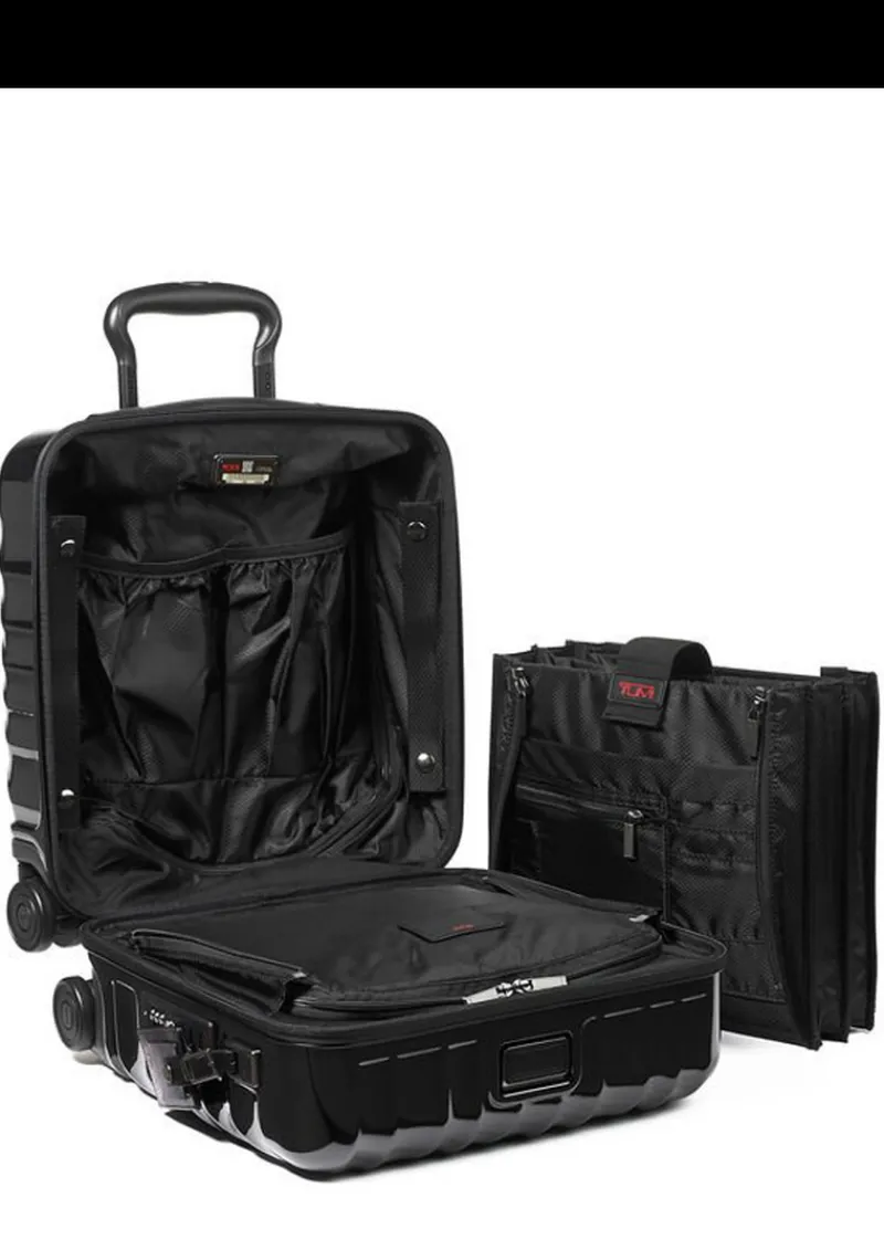Tumi Spinner (4 Wheel) | Hardside Luggage-19 Degree Small Compact 4 Wheeled Brief - Black