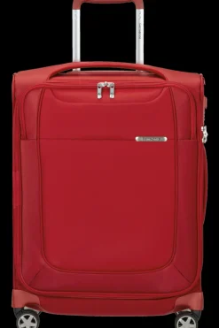 Samsonite Spinner (4 Wheel) | Lightweight Luggage-D'LITE 55cm Spinner Expandable (4 wheels) - Chili Red