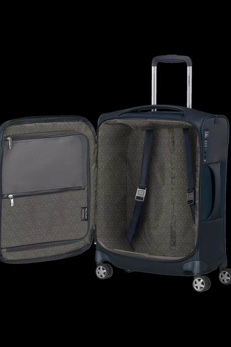 Samsonite Spinner (4 Wheel) | Lightweight Luggage-D'LITE 55cm Spinner Expandable (4 wheels) - Midnight Blue
